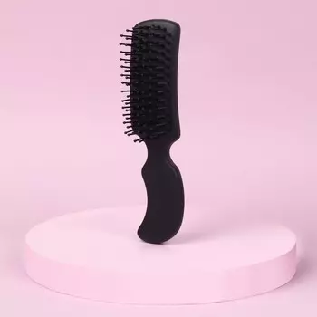 Расческа-мини массажная, 3 13,8 см, цвет черный