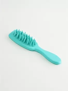 Массажер для мытья головы, силиконовый, с крупными зубьями, 215.7 см, голубой
