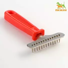 Расческа-грабли с конусообразными зубьями, 815.5 см, красная