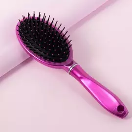 Расческа массажная, 7.524 (±1) см, малиновая