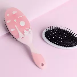 Расчёска массажная, 7 × 22 см, цвет нежно-розовый