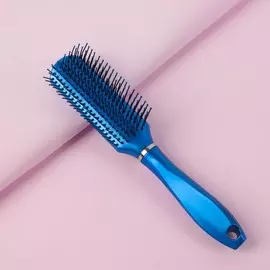 Расчёска массажная, 5 × 22 см, цвет синий