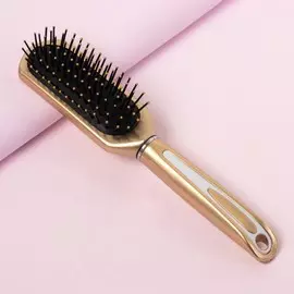 Расческа массажная, 4,5 23 см, цвет золотистый