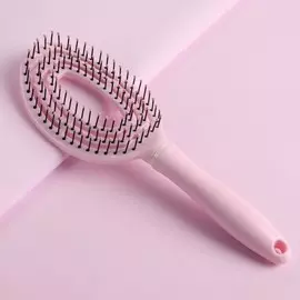 Расческа массажная, для сушки волос, 7 24 см, цвет розовый