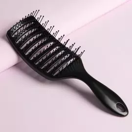 Расчёска массажная, вентилируемая, 23 × 7,5 см, цвет чёрный