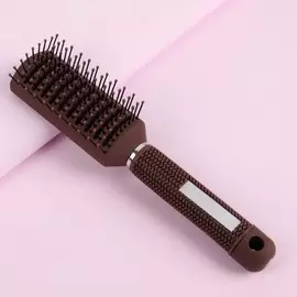 Расчёска массажная, вентилируемая, цвет коричневый