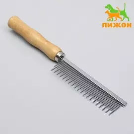 Расческа-разнозуб wood с деревянной ручкой, 203 см