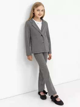 Расклешенные брюки в черно-белую клетку