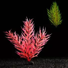 Растение искусственное аквариумное, светящееся, 20 см, красное