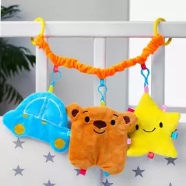 Растяжка - погремушка мягкая на кроватку/коляску