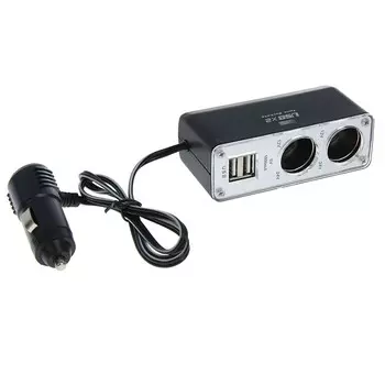 Разветвитель прикуривателя torso, 2 гнезда, 2 usb, 12/24 в, провод 65 см