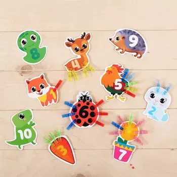 Развивающая игра с прищепками