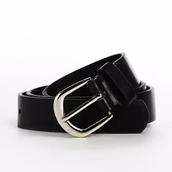 Ремень детский, ширина 2.3 см, пряжка металл, цвет черный