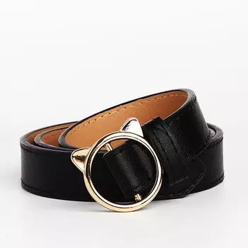 Ремень детский, ширина 2.5 см, пряжка металл, цвет черный