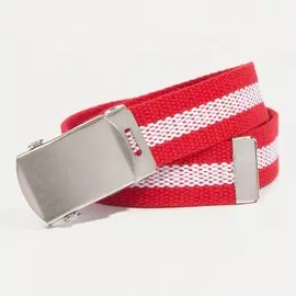 Ремень детский, ширина 3 см, пряжка зажим, цвет красный/белый