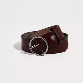Ремень детский, ширина 3 см, винт, пряжка металл, цвет бордовый