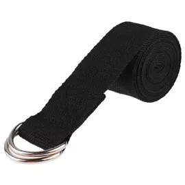 Ремень для йоги sangh, 180х4 см, цвет черный