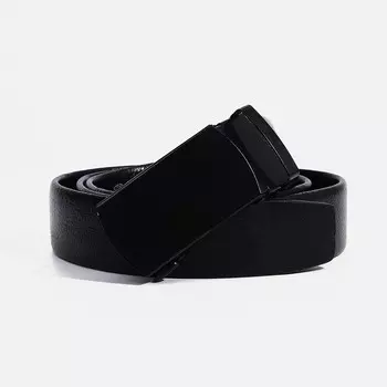 Ремень мужской, ширина 3,5 см, автомат, цвет черный