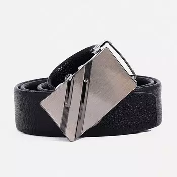 Ремень мужской, ширина 3,5 см, автомат, цвет черный