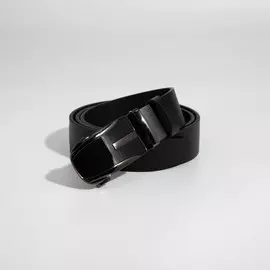Ремень мужской, ширина 3,5 см, автомат, пряжка металл, цвет чёрный