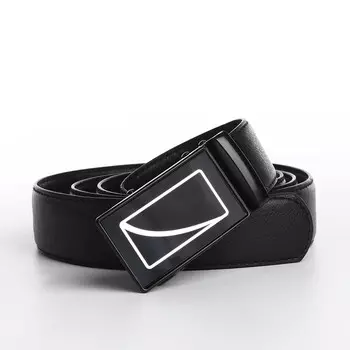 Ремень мужской, ширина 3.5 см, пряжка автомат, цвет черный