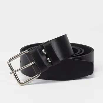 Ремень мужской, ширина 3,5 см, винт, пряжка металл, цвет черный