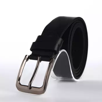 Ремень мужской, ширина 3,5 см, винт, пряжка металл, цвет черный