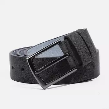 Ремень мужской, ширина 3,5 см, винт, пряжка металл, цвет серый