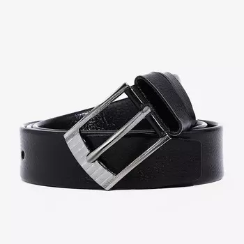 Ремень мужской, ширина 3.5 см, винт, пряжка металл, цвет черный