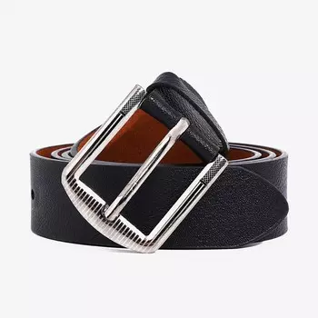 Ремень мужской, ширина 3.5 см, винт, пряжка металл, цвет черный