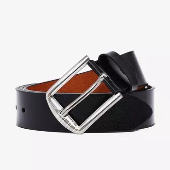 Ремень мужской, ширина 3.5 см, винт, пряжка металл, цвет черный