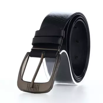 Ремень мужской, ширина 3,5 см, винт, пряжка металл, цвет черный