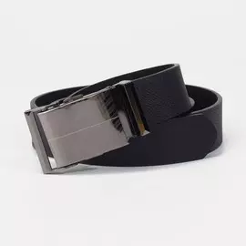 Ремень мужской, ширина 3,6 см, гладкий, автомат, цвет чёрный