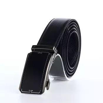 Ремень мужской, ширина 3,6 см, пряжка автомат, цвет черный