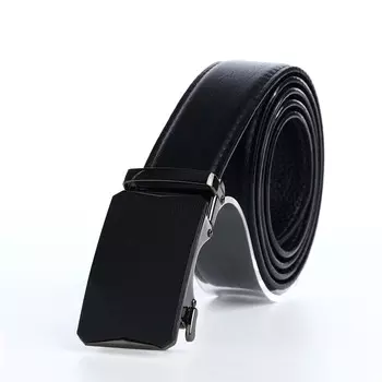 Ремень мужской, ширина 3,6 см, пряжка автомат, цвет черный