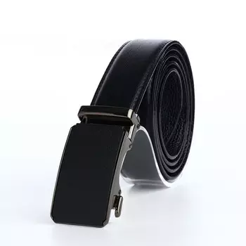 Ремень мужской, ширина 3,6 см, пряжка автомат, цвет черный