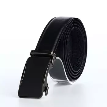 Ремень мужской, ширина 3,6 см, пряжка автомат, цвет черный