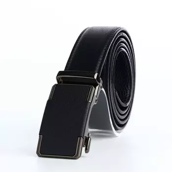 Ремень мужской, ширина 3,6 см, пряжка автомат, цвет черный