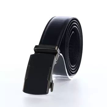 Ремень мужской, ширина 3,6 см, пряжка автомат, цвет черный