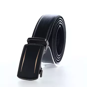 Ремень мужской, ширина 3,6 см, пряжка автомат, цвет черный