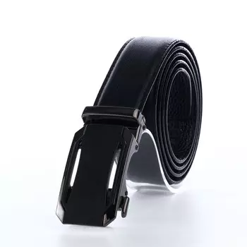 Ремень мужской, ширина 3,6 см, пряжка автомат, цвет черный