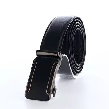 Ремень мужской, ширина 3,6 см, пряжка автомат, цвет черный