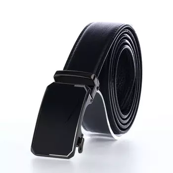 Ремень мужской, ширина 3,6 см, пряжка автомат, цвет черный