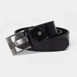 Ремень мужской, ширина 3,6 см, винт, гладкий, пряжка металл, цвет чёрный
