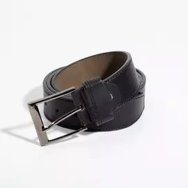 Ремень мужской, ширина 3,7 см, винт, пряжка металл, цвет чёрный