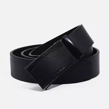 Ремень мужской, ширина 4 см, автомат, пряжка металл, цвет черный