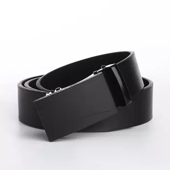 Ремень мужской, ширина 4 см, пряжка автомат, цвет черный