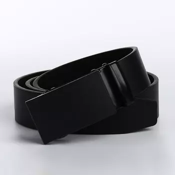 Ремень мужской, ширина 4 см, пряжка автомат, цвет черный