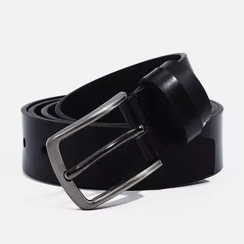 Ремень мужской, ширина 4 см, винт, пряжка металл, цвет черный