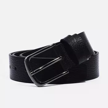 Ремень мужской, ширина 4 см, винт, пряжка металл, цвет черный